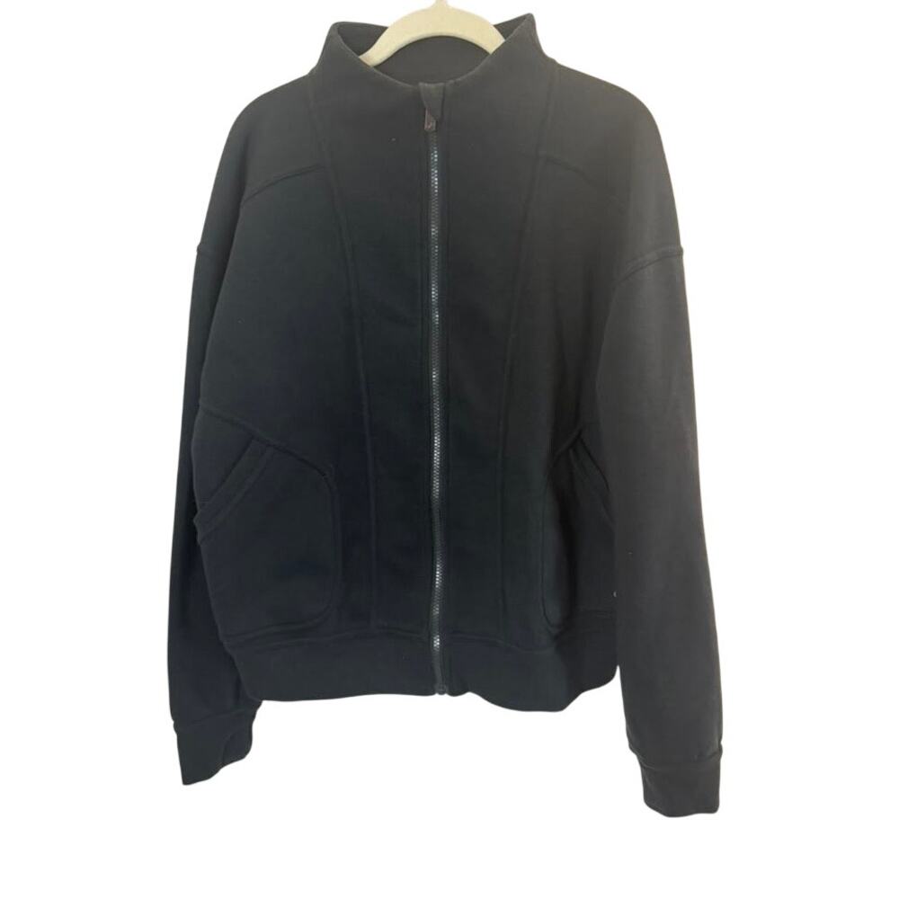 Freely Women's Black Full Zip Mock Neck Jacket sz. L